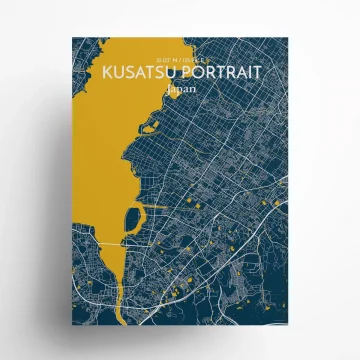 Kusatsu Portrait city map poster in Amuse of size 18" x 24" by OurPoster.com